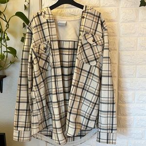 Fleece lined hooded Columbia plaid flannel